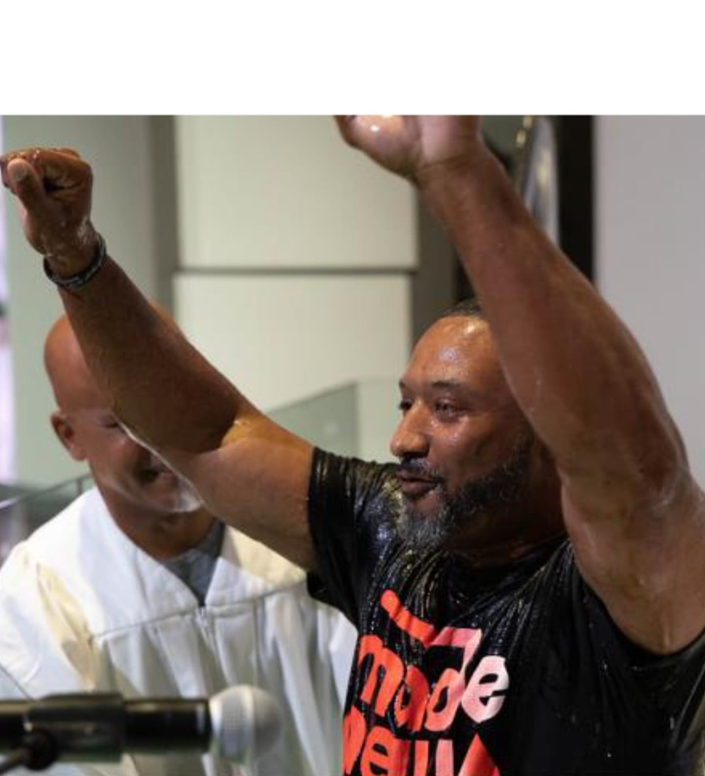 Mario Hall celebrating God's victory